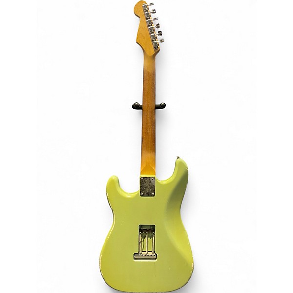 Used Burly S Style Surf Green and White Relic Surf Green Solid Body Electric Guitar