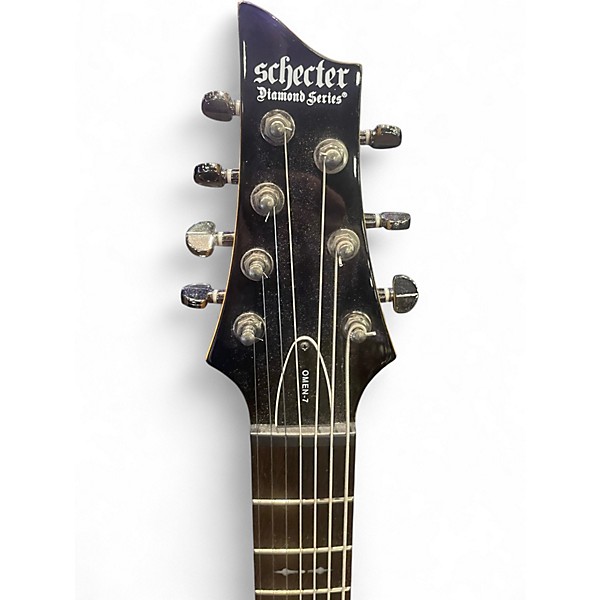 Used Schecter Guitar Research Omen 7 Black Solid Body Electric Guitar