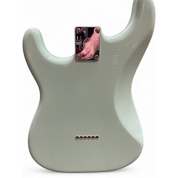 Used 2023 Fender Tom Delonge Signature Stratocaster Surf Green Solid Body Electric Guitar