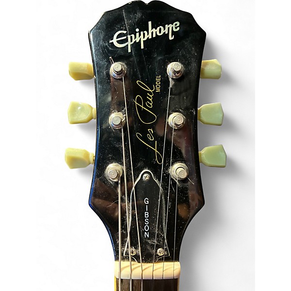 Used 2002 Epiphone Les Paul Standard Honey Burst Solid Body Electric Guitar