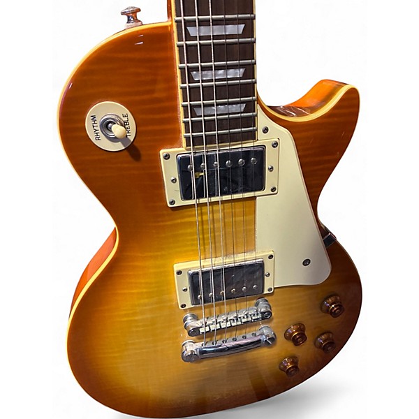 Used 2002 Epiphone Les Paul Standard Honey Burst Solid Body Electric Guitar