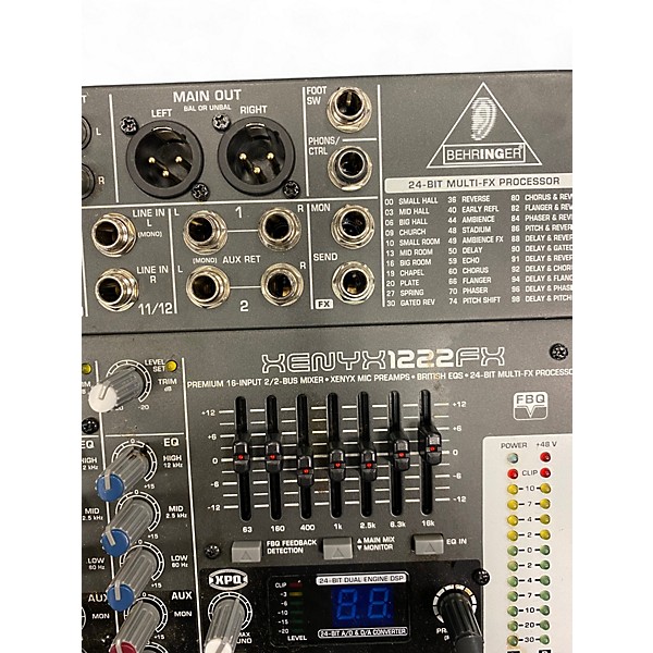 Used Behringer xenyx 1222fx Unpowered Mixer