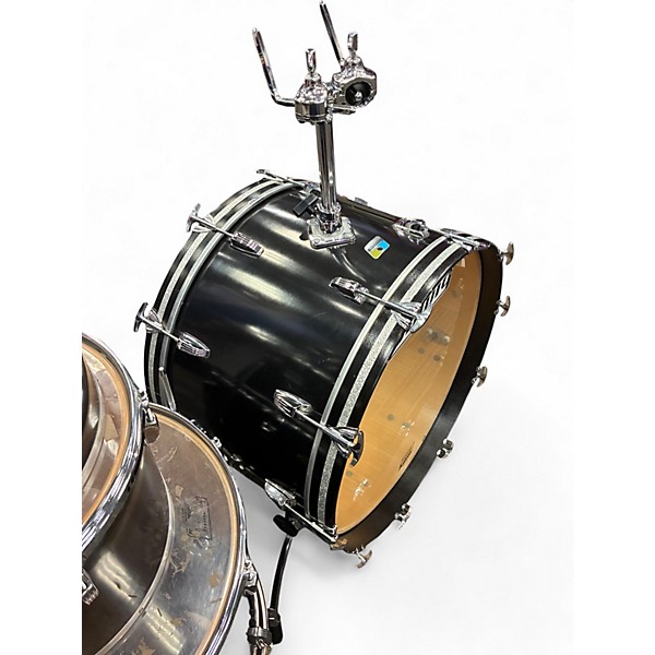 Vintage 1970s Ludwig 4 Piece KIT BLACK Drum Kit