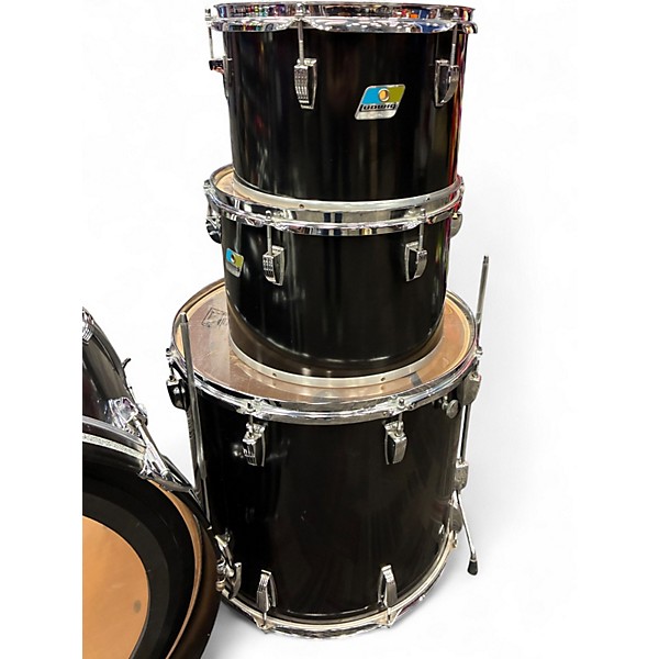 Vintage 1970s Ludwig 4 Piece KIT BLACK Drum Kit
