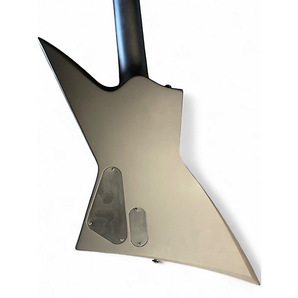 Used ESP LTD EX-7 BARITONE BLACK METAL Black Solid Body Electric Guitar