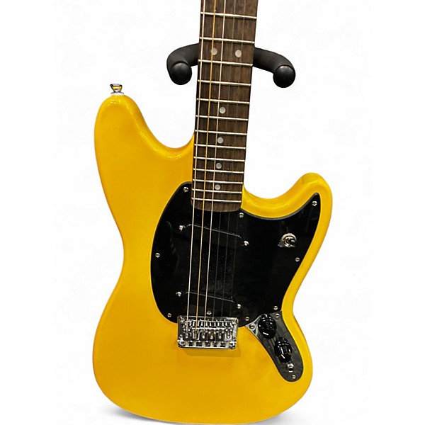 Used 2019 Squier SONIC MUSTANG YELLOW Solid Body Electric Guitar