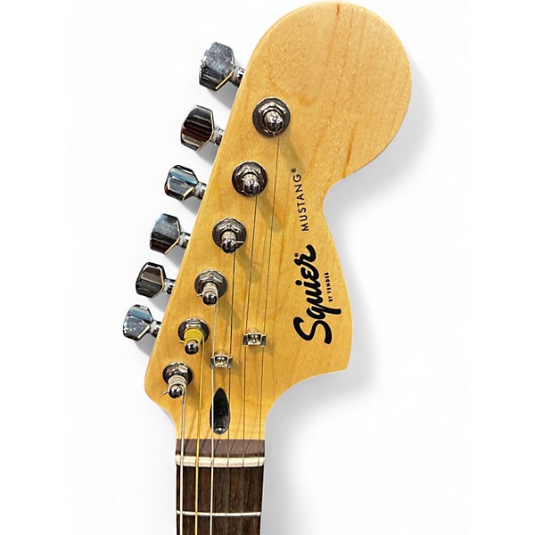 Used 2019 Squier SONIC MUSTANG YELLOW Solid Body Electric Guitar