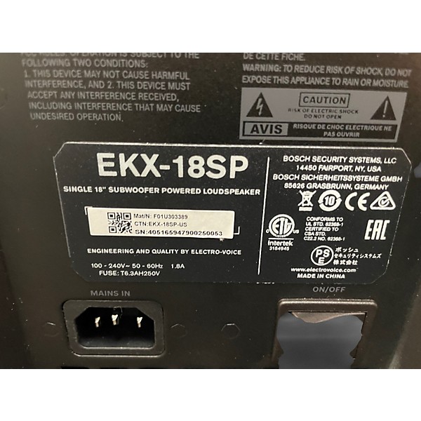 Used Electro-Voice EKX18SP Powered Subwoofer