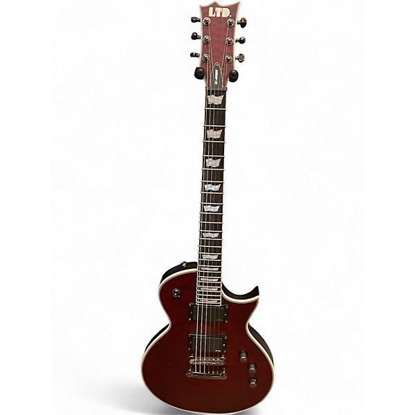 Used ESP LTD EC401QM CHERRY SUNBURST Solid Body Electric Guitar