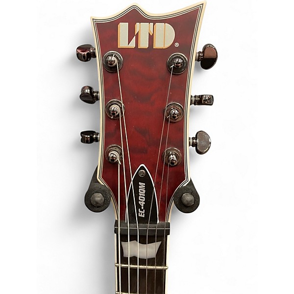Used ESP LTD EC401QM CHERRY SUNBURST Solid Body Electric Guitar