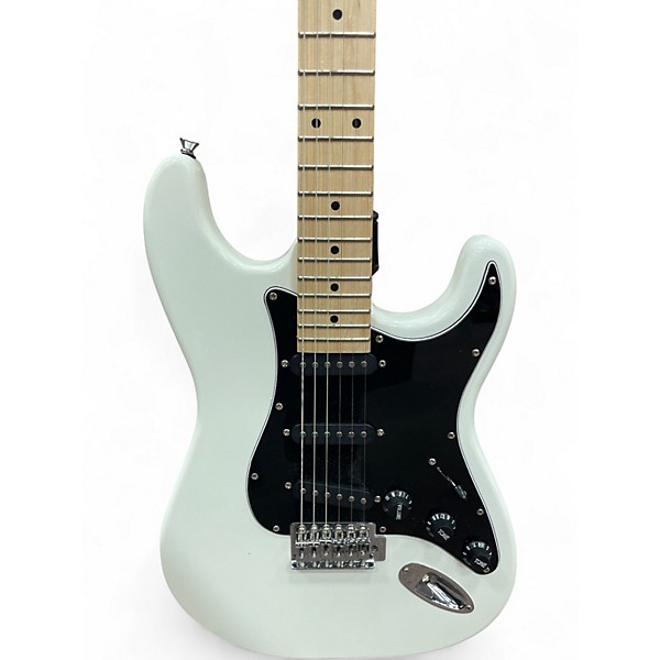 Used Glarry Stratocaster Copy White Solid Body Electric Guitar