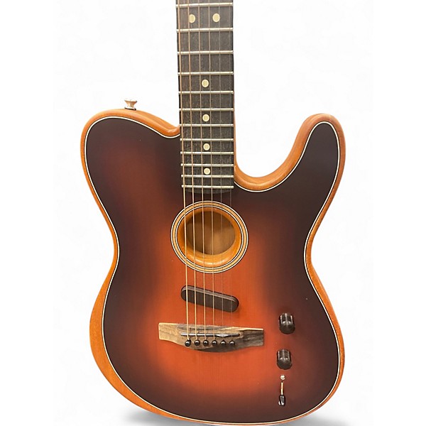 Used Fender American Acoustasonic Telecaster 2 Color Sunburst Acoustic Electric Guitar