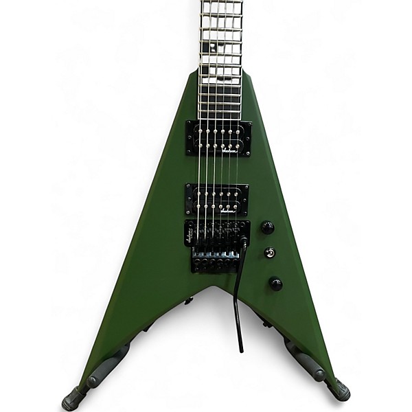 Used Jackson JS32 King V ARMY GREEN MATTE Solid Body Electric Guitar