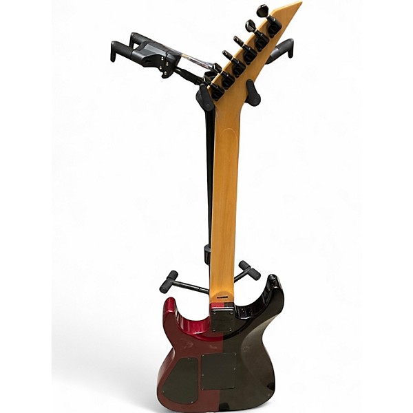 Used Jackson Dinky DXMG Black and Red Sparkle Solid Body Electric Guitar