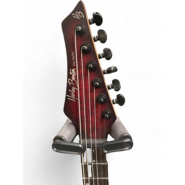 Used Harley Benton PRO SERIES H3 Crimson Red Trans Solid Body Electric Guitar