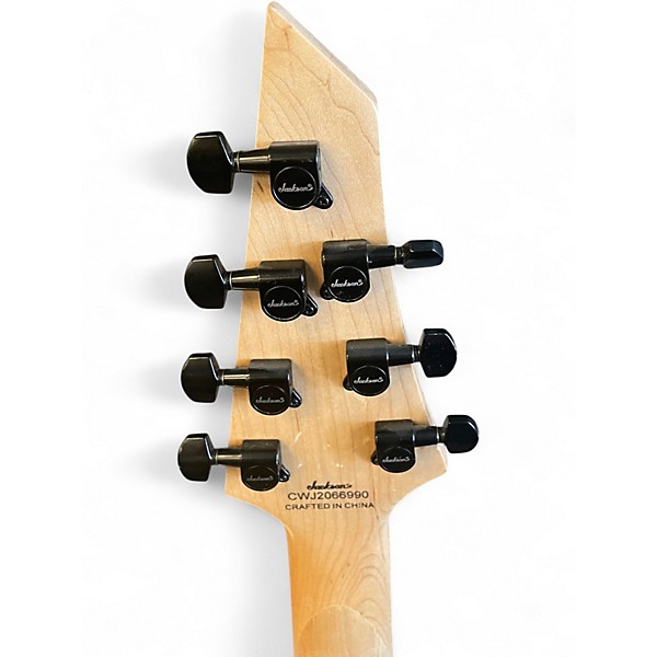 Used Jackson JS22-7 Dinky 7 String Black Solid Body Electric Guitar