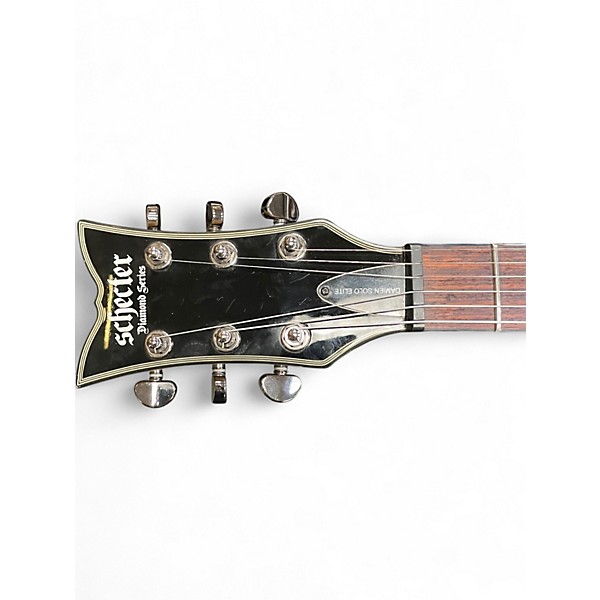 Used Schecter Guitar Research DAMIEN SOLO ELITE Trans Black Solid Body Electric Guitar