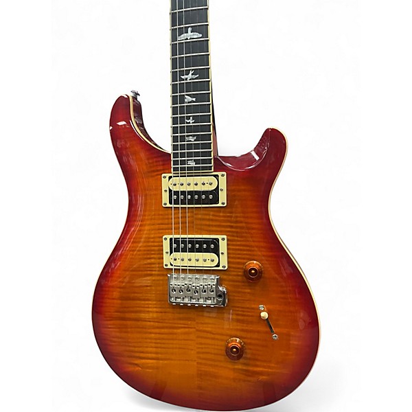 Used PRS SE Custom 24 Cherry Sunburst Solid Body Electric Guitar