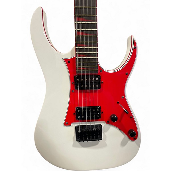 Used 2022 Ibanez GIO RG330 WHITE AND RED Solid Body Electric Guitar
