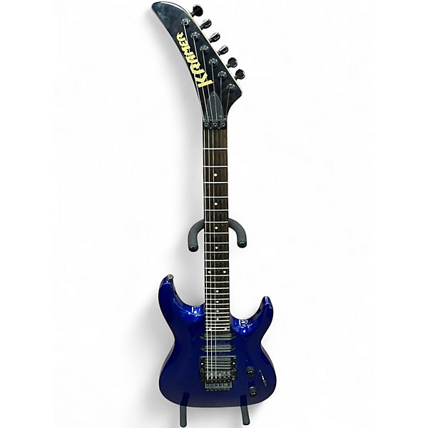 Used Kramer Striker 211 Reverse Headstock Blue Solid Body Electric Guitar