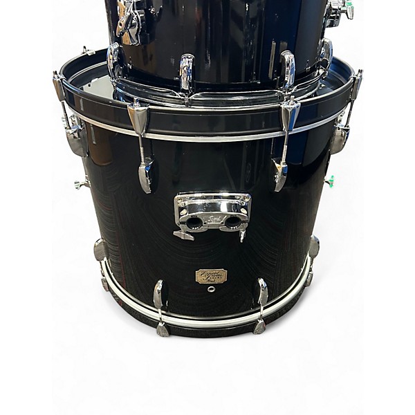 Used Pearl 6 Piece Export Black Drum Kit