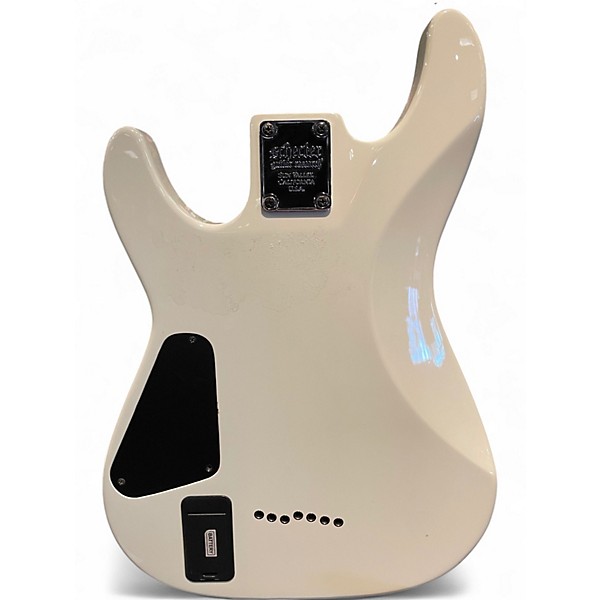 Used Schecter Guitar Research Demon 7 String White Solid Body Electric Guitar