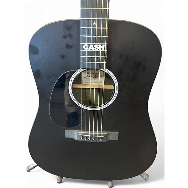 Used Martin DX JOHNNY CASH SIGNATURE Black Acoustic Guitar
