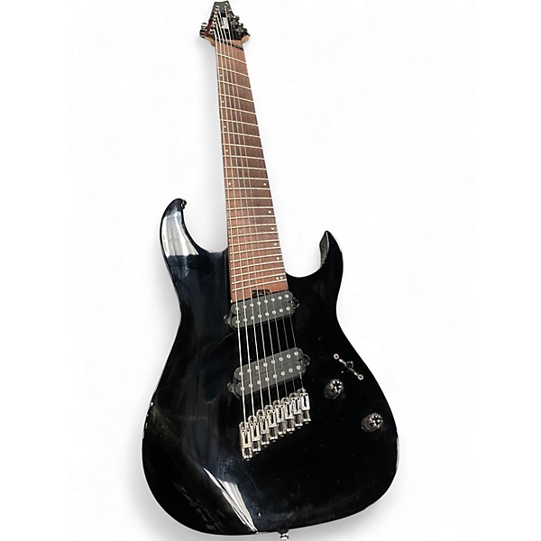 Used Ibanez RGMS8 Black Electric Bass Guitar