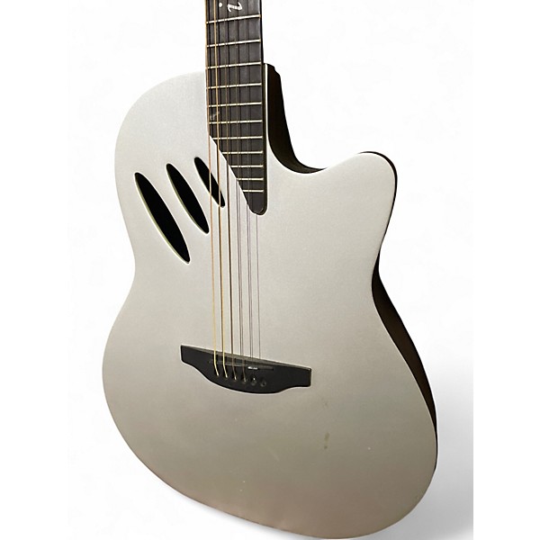 Used Ovation Celebrity 54i Silver Acoustic Electric Guitar