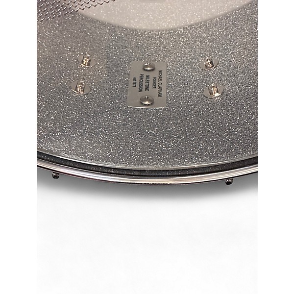 Used Milestone 14in Fiberglass /Maple Snare Silver Sparkle Drum