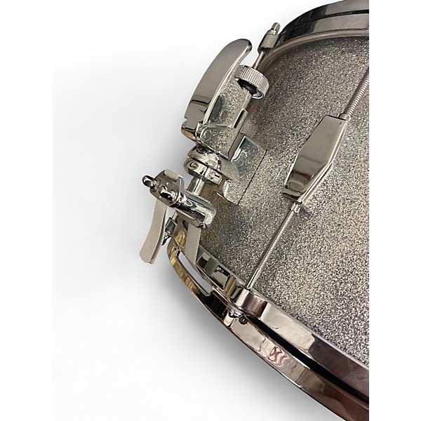 Used Milestone 14in Fiberglass /Maple Snare Silver Sparkle Drum
