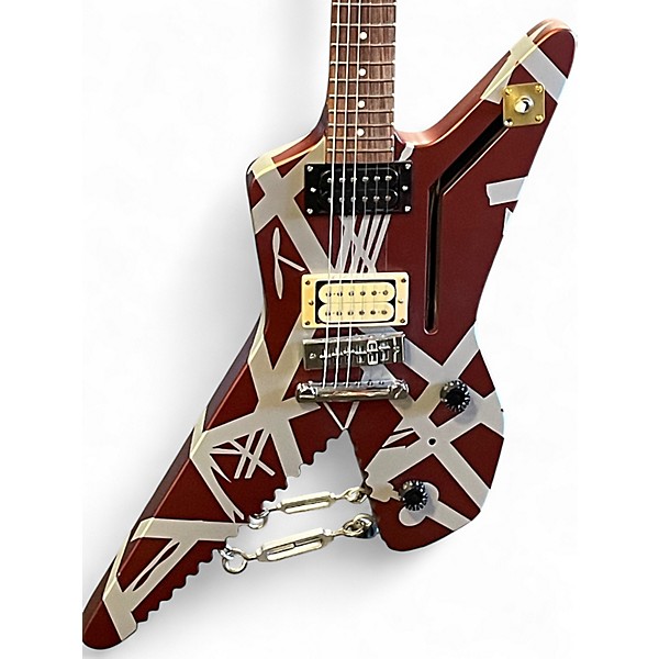 Used EVH Striped Series Shark Red Solid Body Electric Guitar
