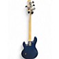 Used Sterling by Music Man Sub 4 Trans Blue Electric Bass Guitar