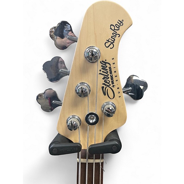 Used Sterling by Music Man Sub 4 Trans Blue Electric Bass Guitar