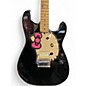 Used Squier Hello Kitty Stratocaster Single Hum Black With Kitty Pickguard Black Solid Body Electric Guitar thumbnail
