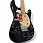 Used Squier Hello Kitty Stratocaster Single Hum Black With Kitty Pickguard Black Solid Body Electric Guitar