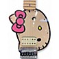 Used Squier Hello Kitty Stratocaster Single Hum Black With Kitty Pickguard Black Solid Body Electric Guitar