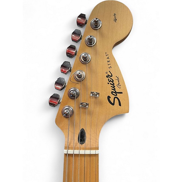 Used Squier Hello Kitty Stratocaster Single Hum Black With Kitty Pickguard Black Solid Body Electric Guitar