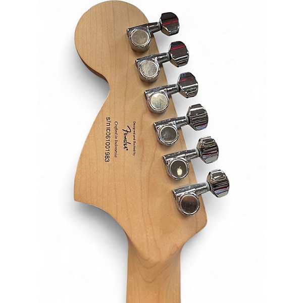 Used Squier Hello Kitty Stratocaster Single Hum Black With Kitty Pickguard Black Solid Body Electric Guitar