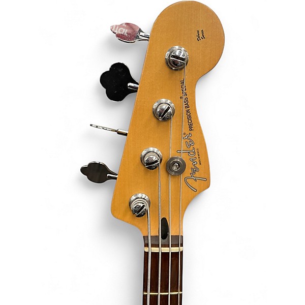 Used Fender Deluxe Precision Bass Special Candy Apple Red Electric Bass Guitar