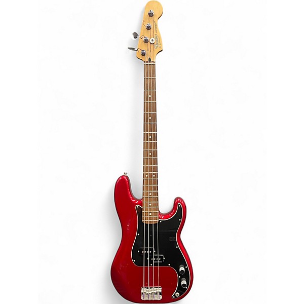 Used Fender Standard Precision Bass Candy Apple Red Electric Bass Guitar