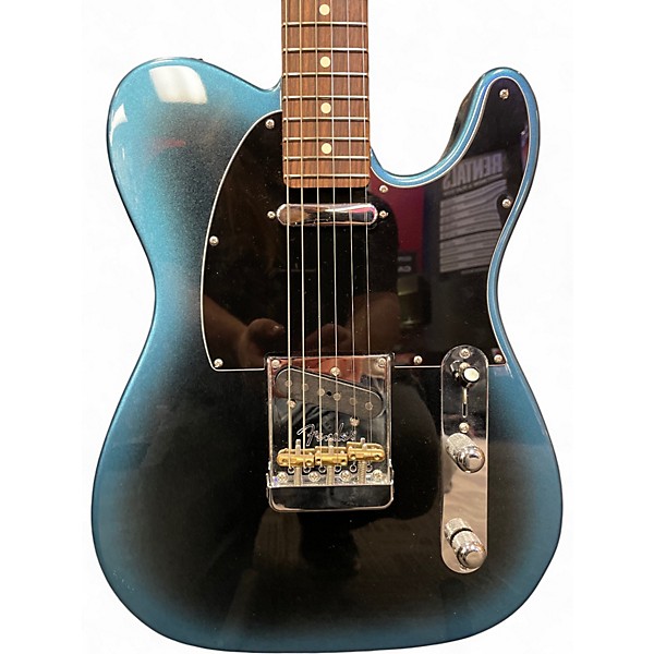 Used 2022 Fender American Professional II Telecaster Blue to Black Fade Solid Body Electric Guitar