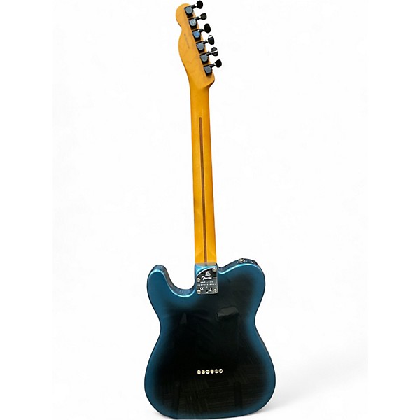 Used 2022 Fender American Professional II Telecaster Blue to Black Fade Solid Body Electric Guitar