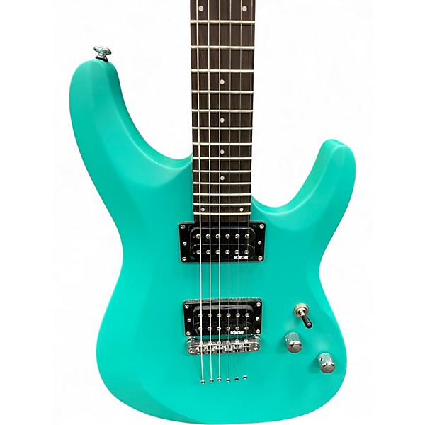 Used Schecter Guitar Research C6 Deluxe Turquoise Solid Body Electric Guitar
