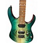 Used Ibanez RG421PB Green Burl Solid Body Electric Guitar