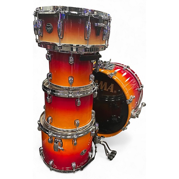 Used TAMA 5 Piece Starclassic Red Aztec Fade Drum Kit
