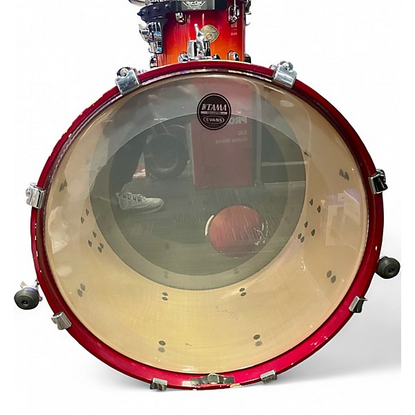 Used TAMA 5 Piece Starclassic Red Aztec Fade Drum Kit