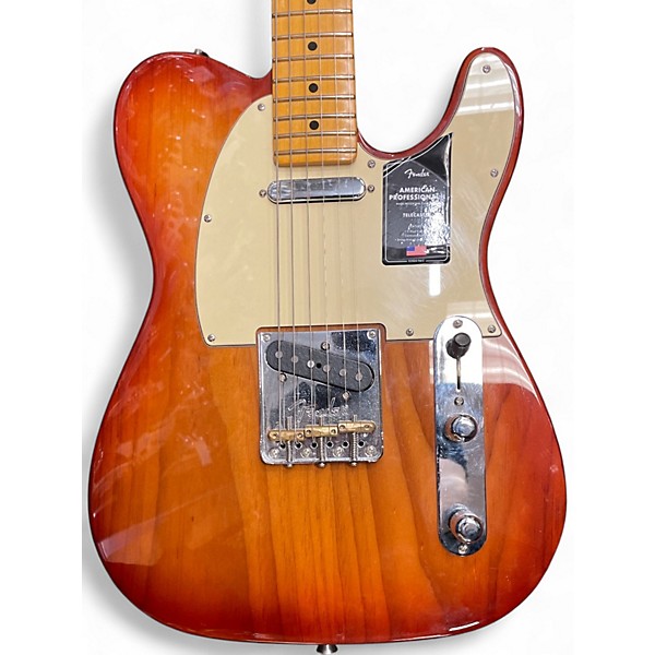 Used Fender American Professional II Telecaster Sienna Sunburst Solid Body Electric Guitar