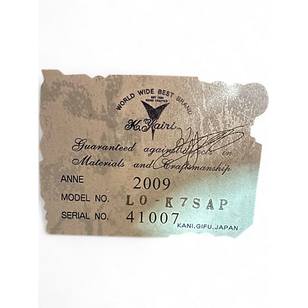 Used K Yairi LOK7 OVA Natural Acoustic Guitar