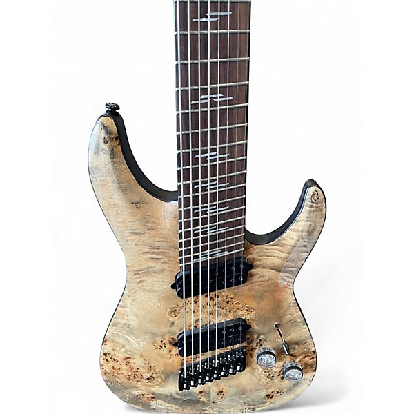 Used Schecter Guitar Research Omen Elite-8 Burled Maple Solid Body Electric Guitar
